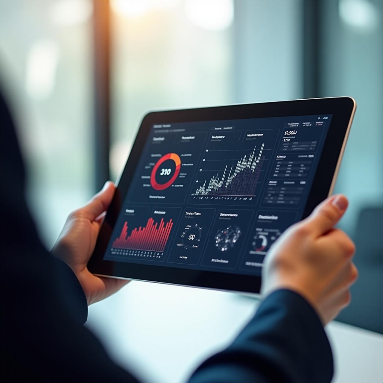 Data visualization showing growth charts